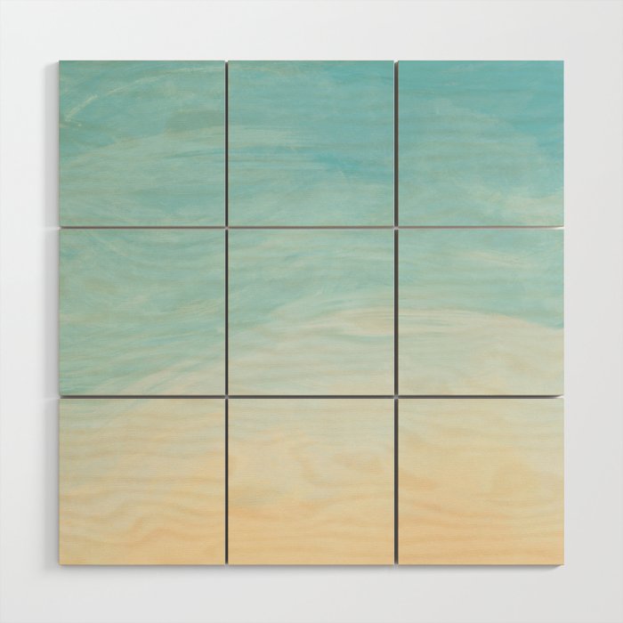 Beach View Abstract  Wood Wall Art Gallery Image 1