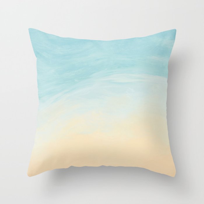 Beach View Abstract  Throw Pillow Gallery Image 1