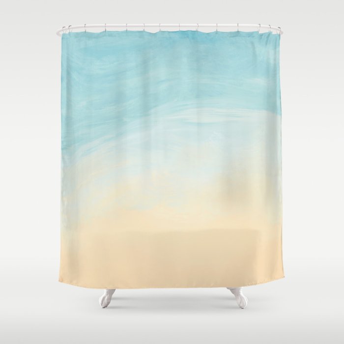 Beach View Abstract  Shower Curtain Gallery Image 1