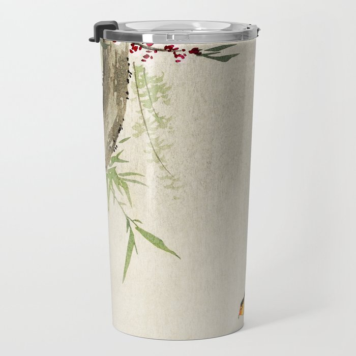 Swallows mid flight - Vintage Japanese Woodblock Print Art Travel Mug Gallery Image 3