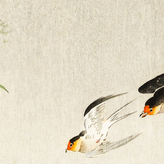 Swallows mid flight - Vintage Japanese Woodblock Print Art Coffee Mug Gallery Image 2