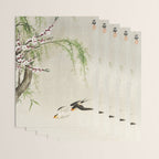Swallows mid flight - Vintage Japanese Woodblock Print Art Wrapping Paper Gallery Image 3