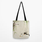 Swallows mid flight - Vintage Japanese Woodblock Print Art Tote Bag Gallery Image 2