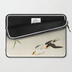 Swallows mid flight - Vintage Japanese Woodblock Print Art Laptop Sleeve Gallery Image 2