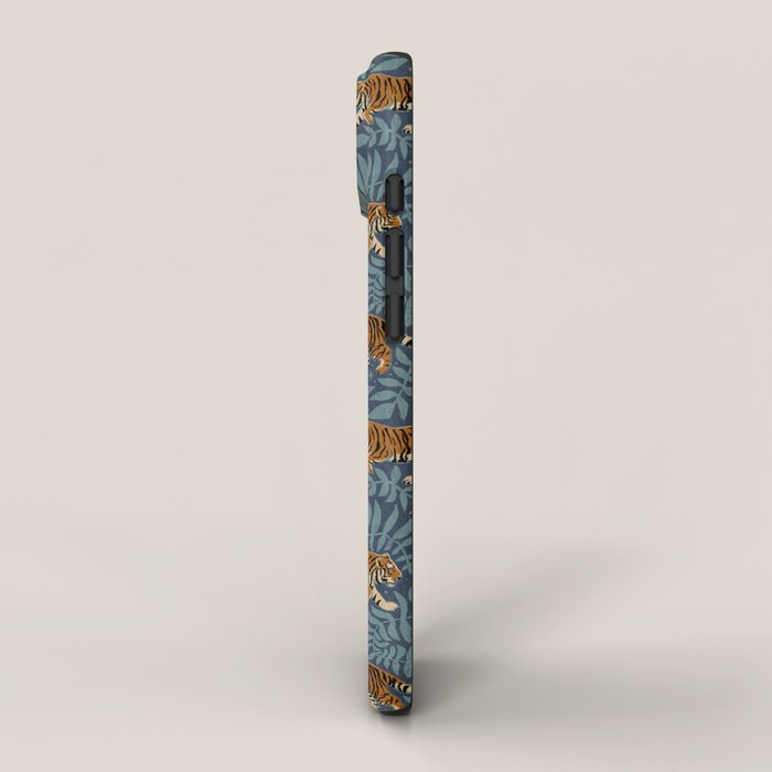 Tigers - dusky blue iPhone Case Gallery Image 2