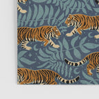 Tigers - dusky blue Poster Gallery Image 3