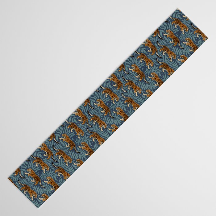 Tigers - dusky blue Table Runner Gallery Image 3