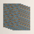 Tigers - dusky blue Wrapping Paper Gallery Image 3