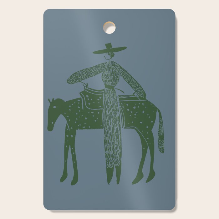 Solo Steady Seamoss â Cowgirl Art with Earthy Tones Cutting Board Gallery Image 1