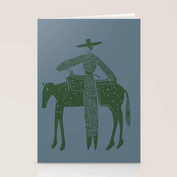 Solo Steady Seamoss â Cowgirl Art with Earthy Tones Stationery Card Gallery Image 2