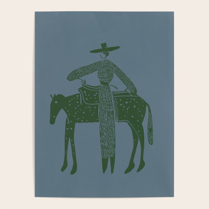 Solo Steady Seamoss â Cowgirl Art with Earthy Tones Poster Gallery Image 4