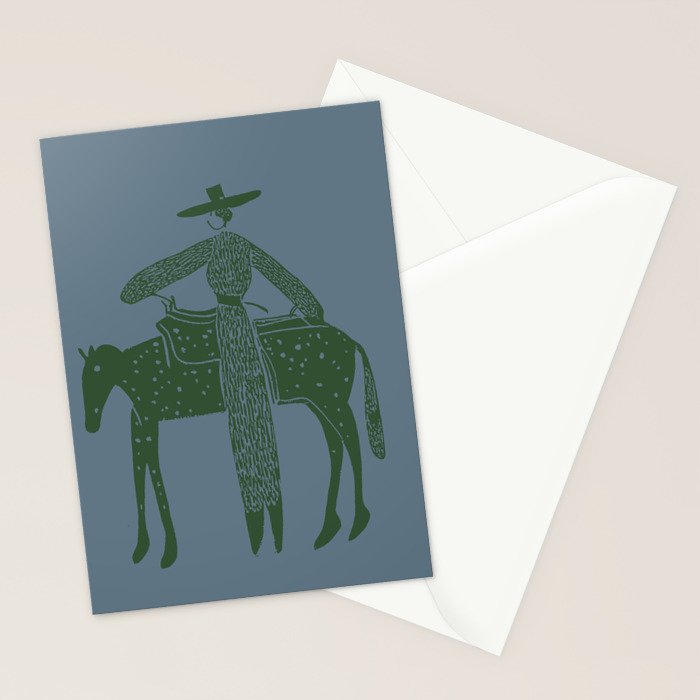 Solo Steady Seamoss â Cowgirl Art with Earthy Tones Stationery Card Gallery Image 2