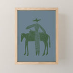 Solo Steady Seamoss â Cowgirl Art with Earthy Tones Mini Art Print Gallery Image 1