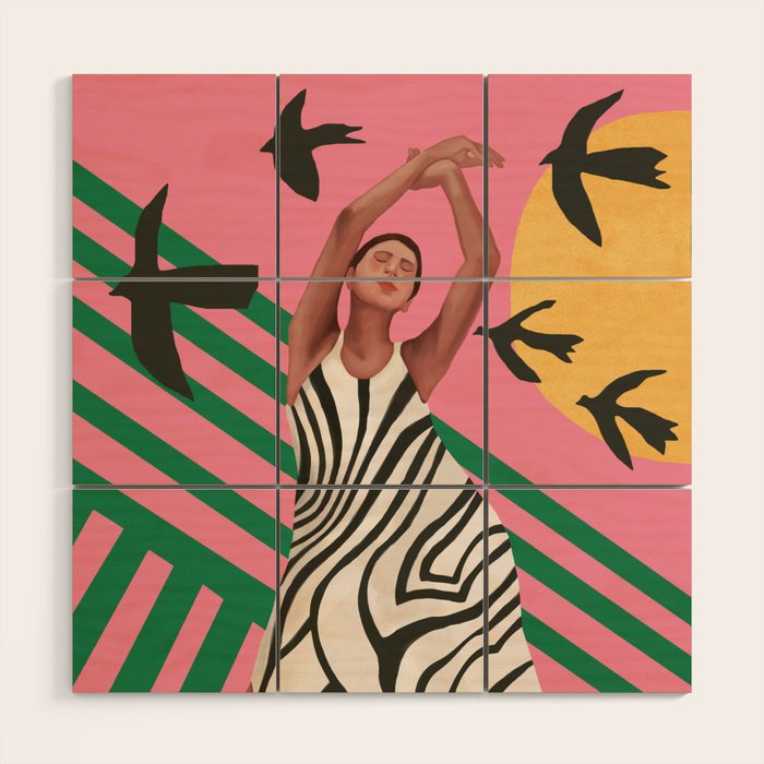 The Zebra Ate the Sun Wood Wall Art Gallery Image 1