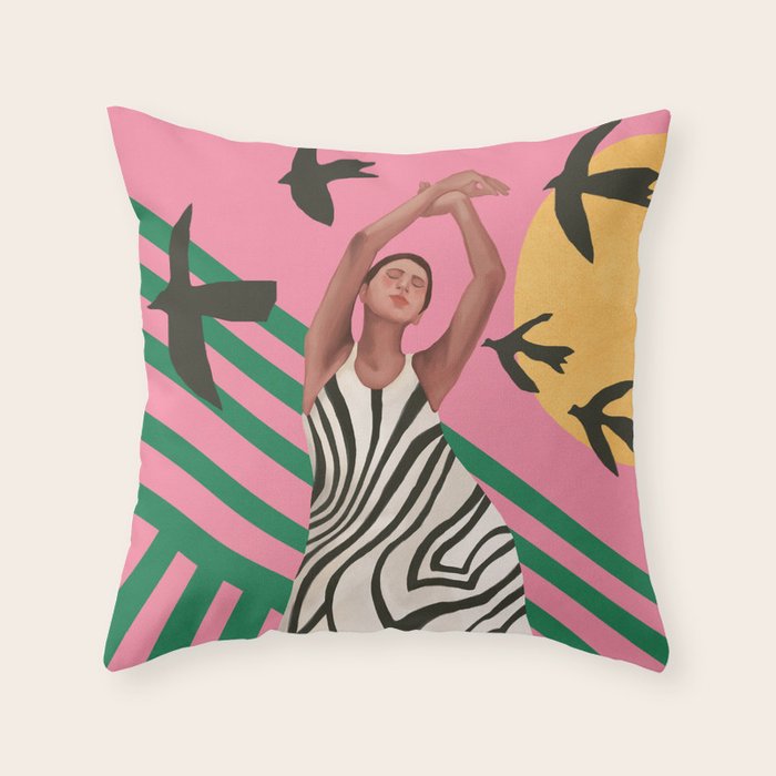 The Zebra Ate the Sun Throw Pillow Gallery Image 6