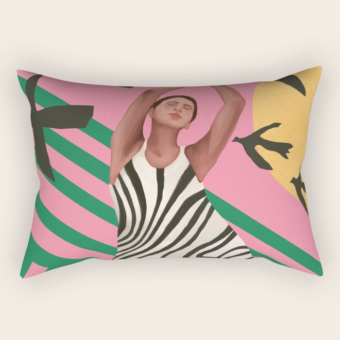 The Zebra Ate the Sun Rectangular Pillow Gallery Image 1