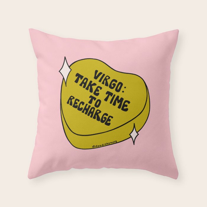 Virgo Conversation Heart Throw Pillow Gallery Image 6