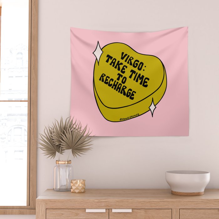 Virgo Conversation Heart Wall Tapestry Gallery Image 2