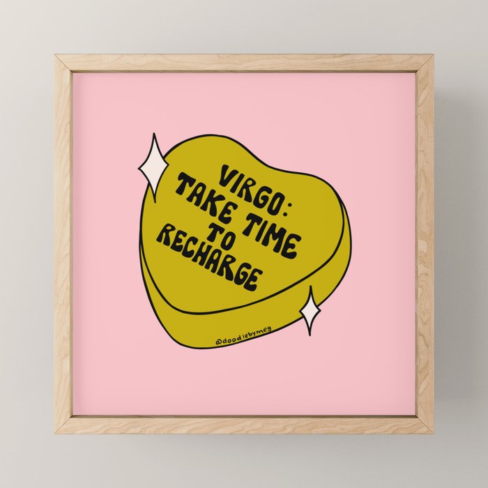 Virgo Conversation Heart Mini Art Print Gallery Image 1