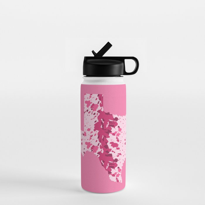 Texas Pink Longhorn Water Bottle Gallery Image 1