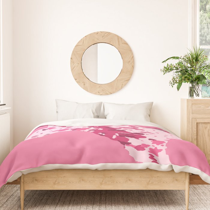 Texas Pink Longhorn Duvet Cover Gallery Image 3