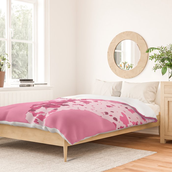 Texas Pink Longhorn Duvet Cover Gallery Image 2
