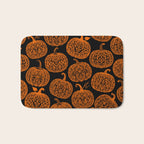Lace Pumpkin Halloween Pattern Needle Bobbin Crochet Thread Bath Mat Gallery Image 1