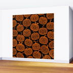 Lace Pumpkin Halloween Pattern Needle Bobbin Crochet Thread Wall Mural Gallery Image 2