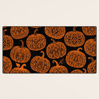 Lace Pumpkin Halloween Pattern Needle Bobbin Crochet Thread Desk Mat Gallery Image 3
