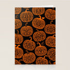 Lace Pumpkin Halloween Pattern Needle Bobbin Crochet Thread Stationery Card Gallery Image 2