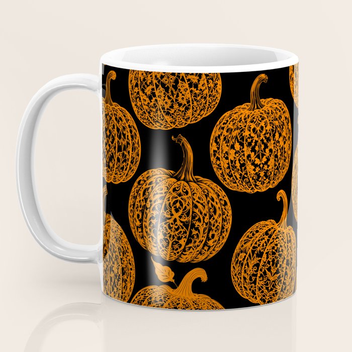 Lace Pumpkin Halloween Pattern Needle Bobbin Crochet Thread Coffee Mug Gallery Image 3