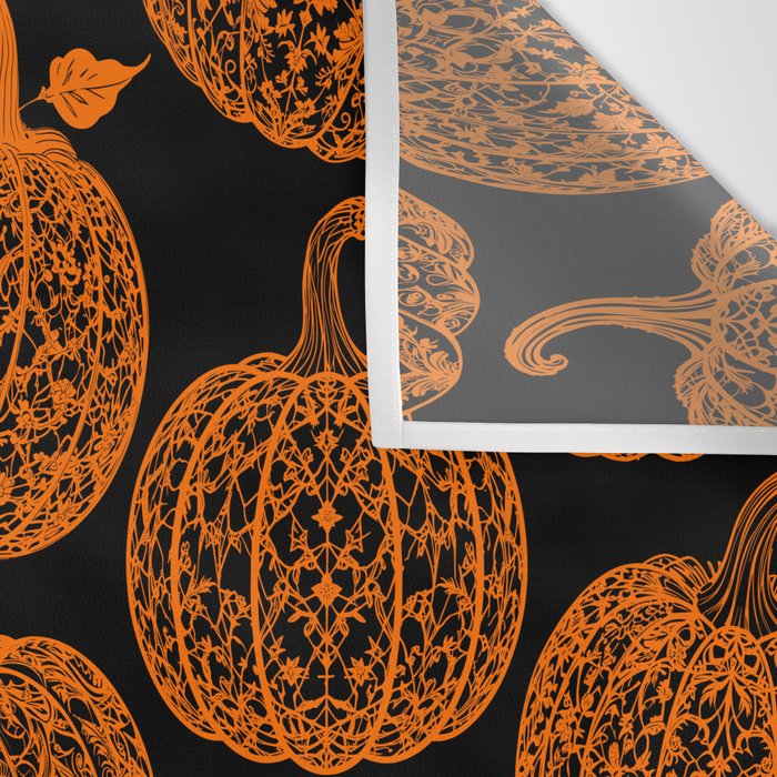 Lace Pumpkin Halloween Pattern Needle Bobbin Crochet Thread Wall Tapestry Gallery Image 3