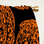 Lace Pumpkin Halloween Pattern Needle Bobbin Crochet Thread Window Curtain Gallery Image 2