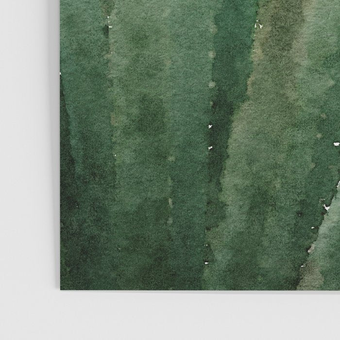 Palm Reading - Botanical Forest Sage Green Close Up Palm Leaf Watercolor Nature Art Print Poster Gallery Image 3