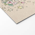 Wolf & Wild Apple Blossoms | Botanical Animal Art Welcome Mat Gallery Image 2