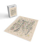 Wolf & Wild Apple Blossoms | Botanical Animal Art Jigsaw Puzzle Gallery Image 2