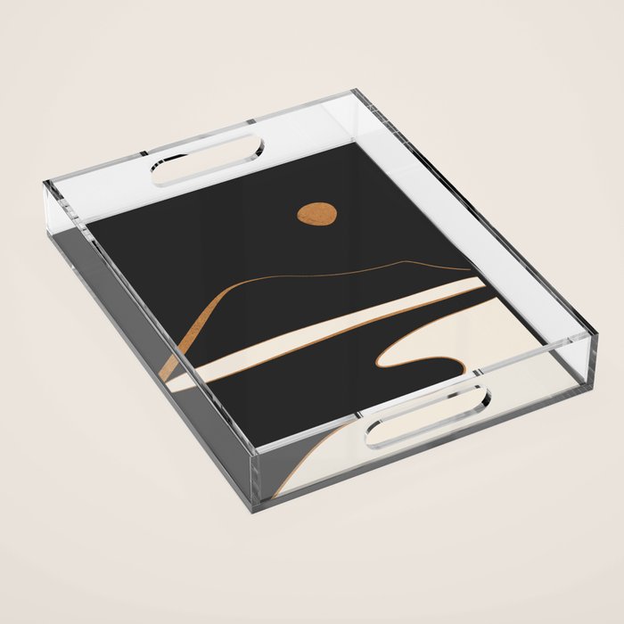 Minimalist Abstract Landscape Acrylic Tray Gallery Image 1