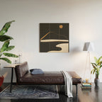 Minimalist Abstract Landscape Wood Wall Art Gallery Image 2