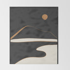 Minimalist Abstract Landscape Throw Blanket Gallery Image 2