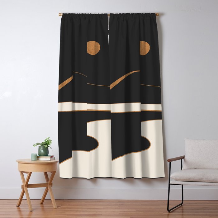 Minimalist Abstract Landscape Window Curtain Gallery Image 1