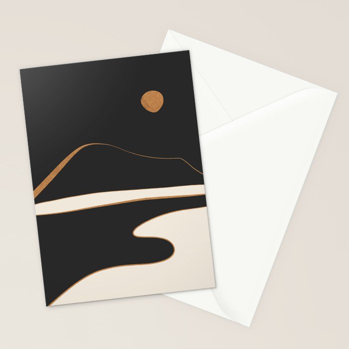 Minimalist Abstract Landscape Stationery Card Gallery Image 2