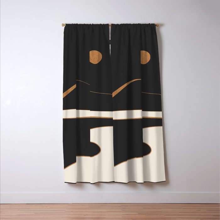 Minimalist Abstract Landscape Window Curtain Gallery Image 3