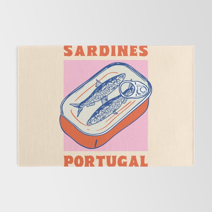 Retro Portugal Sardines in Tin Can Rug Gallery Image 2