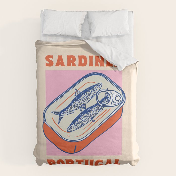 Retro Portugal Sardines in Tin Can Duvet Cover Gallery Image 6
