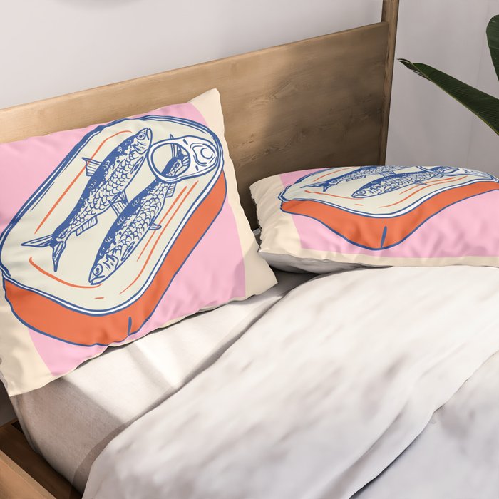 Retro Portugal Sardines in Tin Can Pillow Sham Gallery Image 2