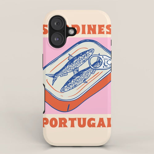 Retro Portugal Sardines In Tin Can Iphone Case Gallery Image 1