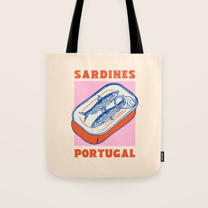 Retro Portugal Sardines in Tin Can Tote Bag Gallery Image 1