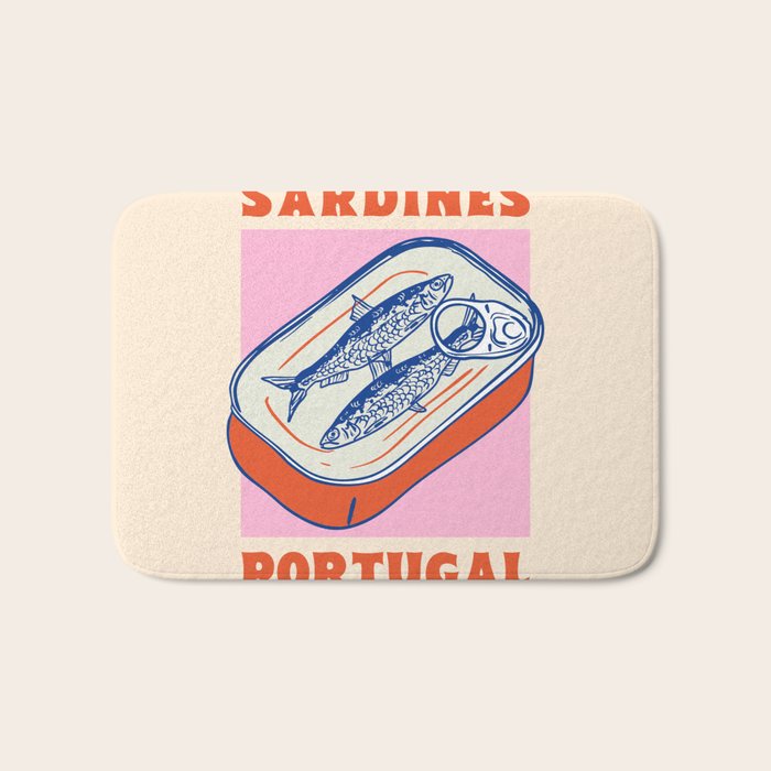 Retro Portugal Sardines in Tin Can Bath Mat Gallery Image 1