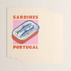 Retro Portugal Sardines in Tin Can Wrapping Paper Gallery Image 3