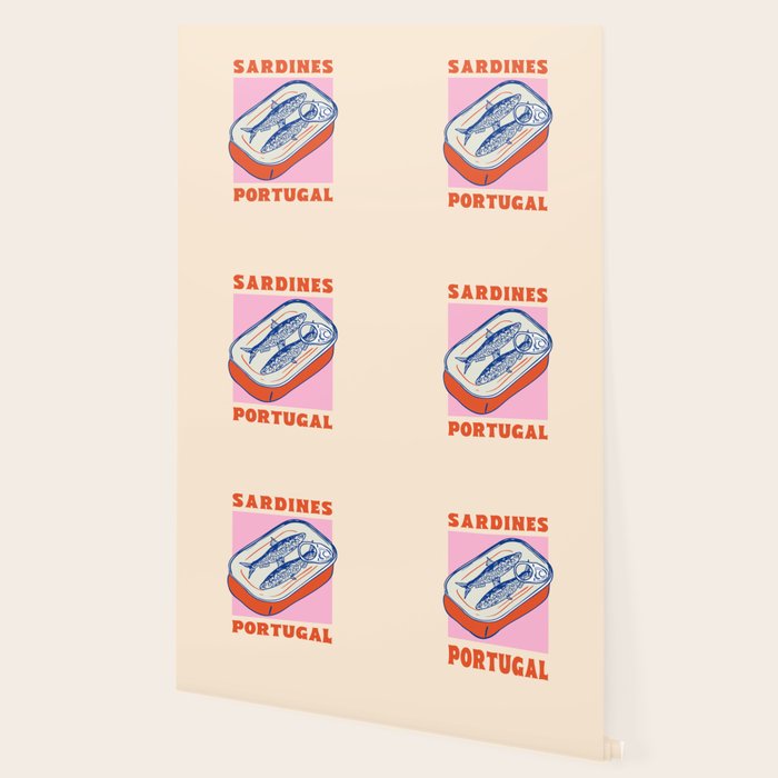 Retro Portugal Sardines in Tin Can Wallpaper Gallery Image 2